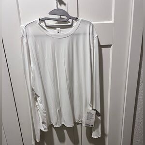LULULEMON NWT AUTHENTIC MESH PANELLED WHITE RUNNING LONG-SLEEVES SHIRT